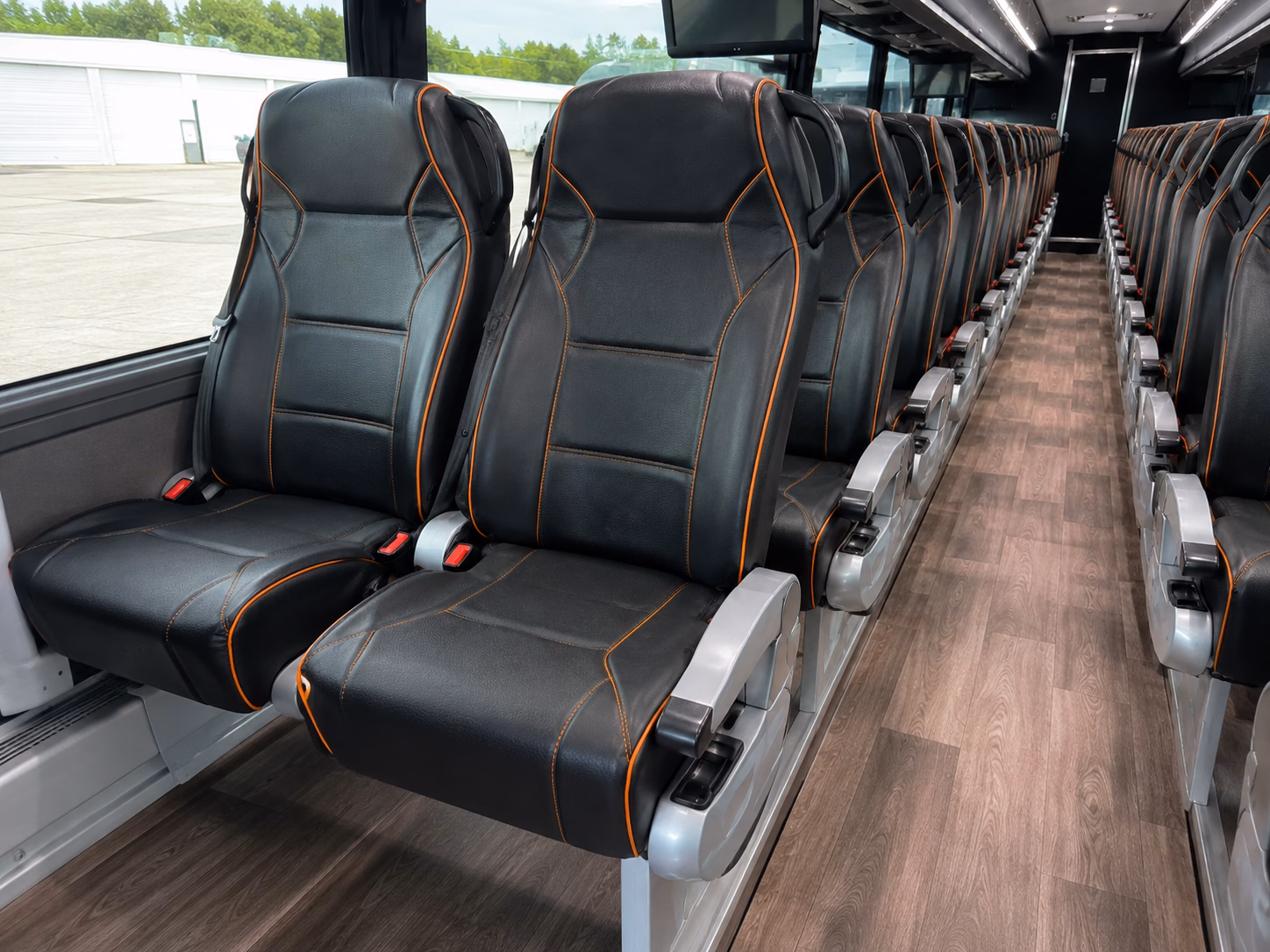 chino charter bus rental interior