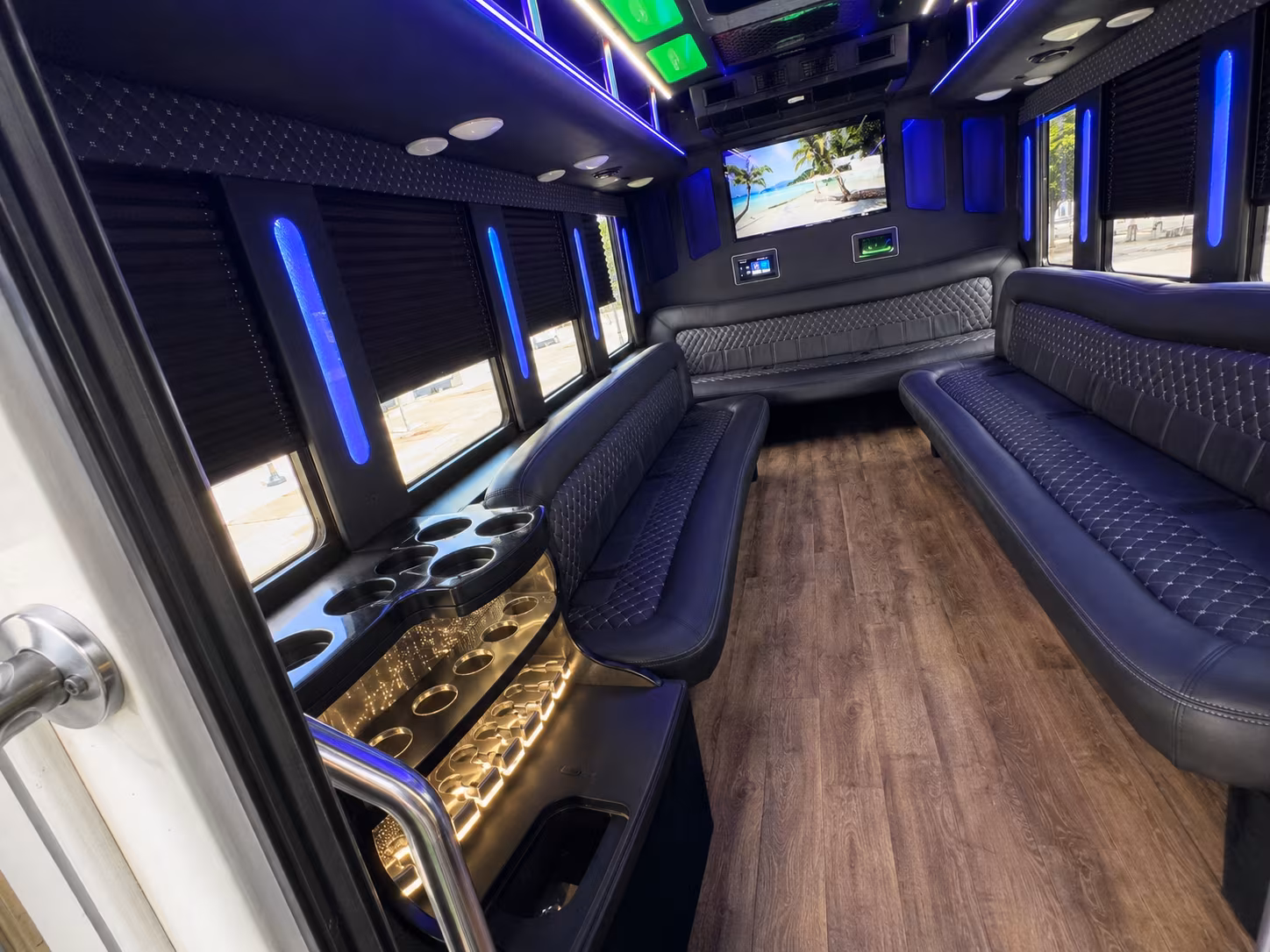 corona holiday party bus rental