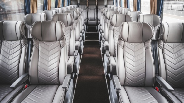 55 passenger charter bus interior