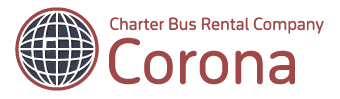 corona charter bus company logo