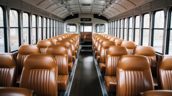 corona school bus rental inside