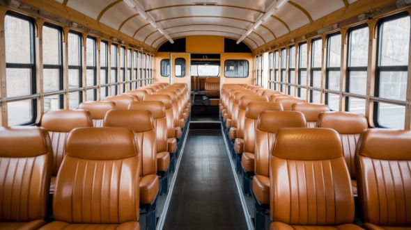 corona school bus rental interior