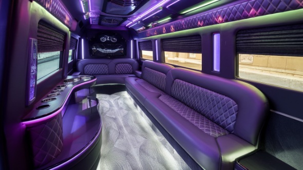 corona sprinter limo rental interior